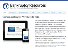 Tablet Screenshot of bankruptcyresources.org